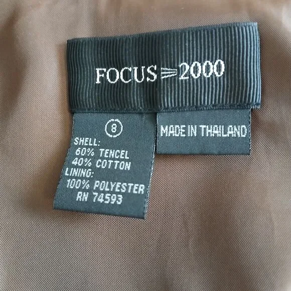 Vintage Focus 2000 Bomber Jacket Women 8 Utility Workwear Retro Streetwear Urban - Picture 7 of 12